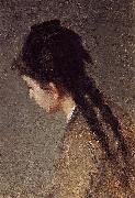 Eva Gonzales Portrait of Jeanne Gonzales in Profile oil painting on canvas